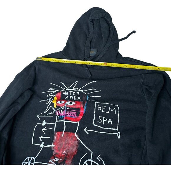 Jean-Michael Basquiat Men's Gem Spa Hoodie Black Large Y2K - Picture 7 of 7